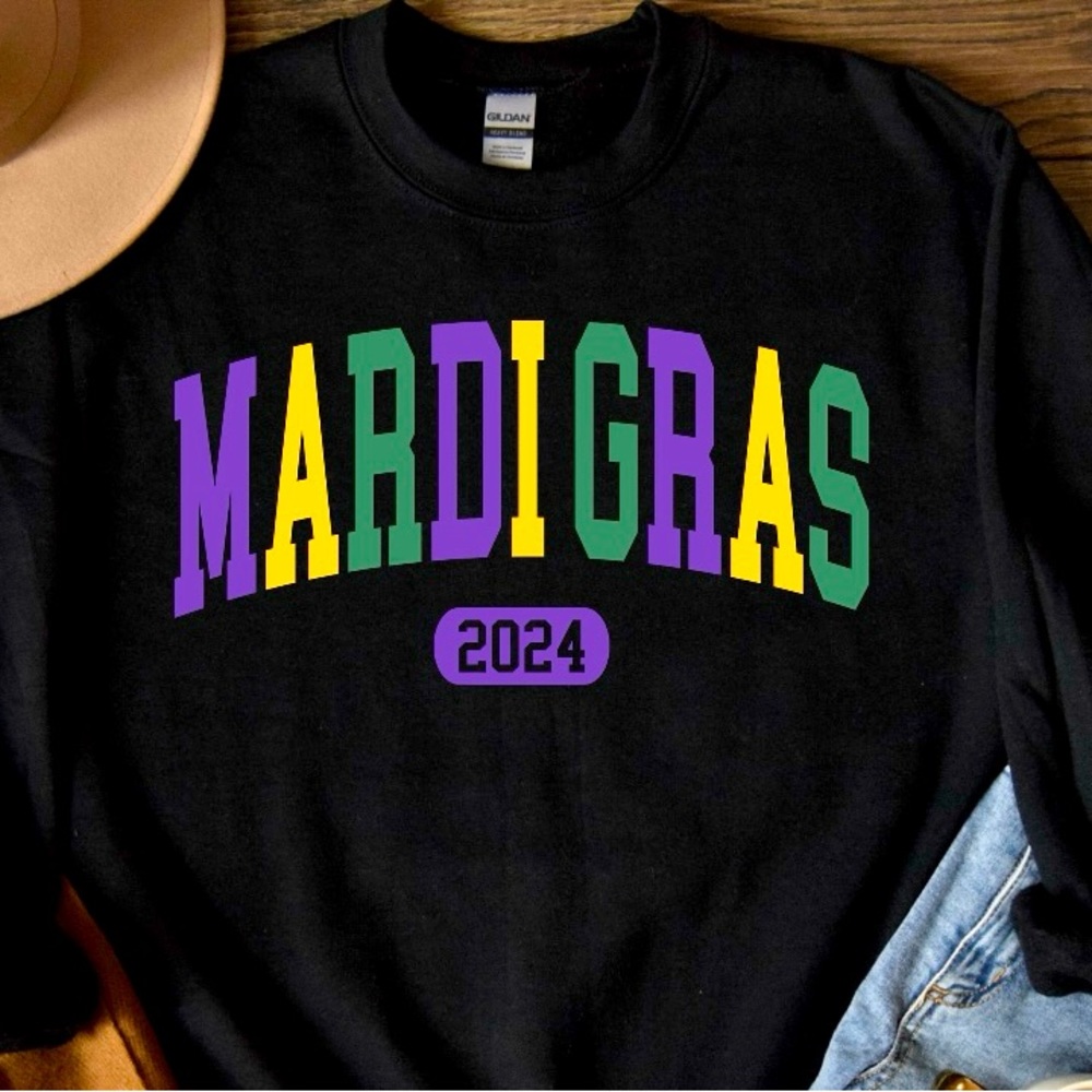 Mardi Grad Adult black or white